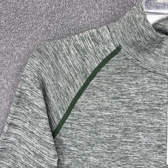 Victoria's Secret PINK Active Pullover Womens Medium Green Gray Heather Half Zip - Picture 3 of 16